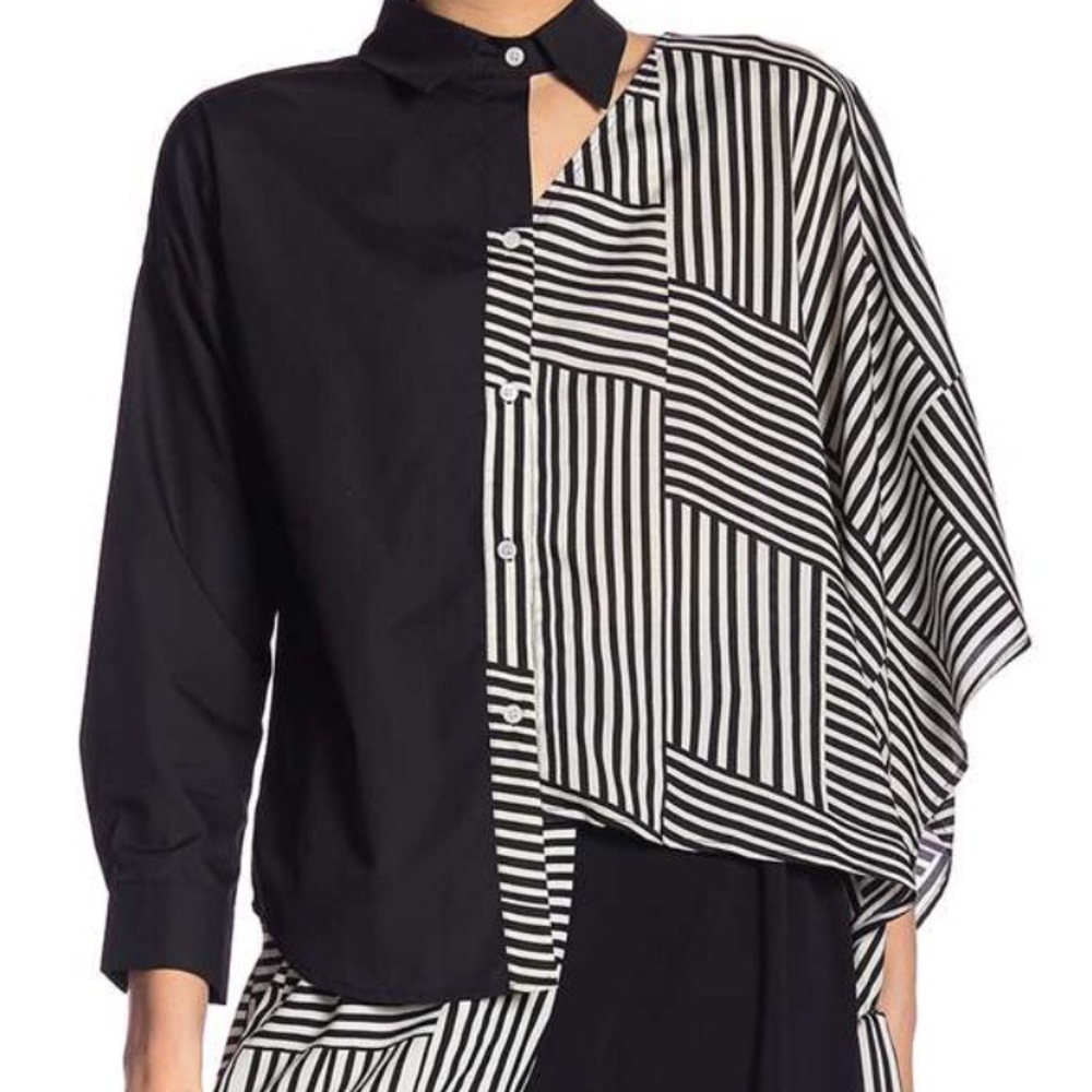 TOV Holy New contrasting asymmetrical top: size 8